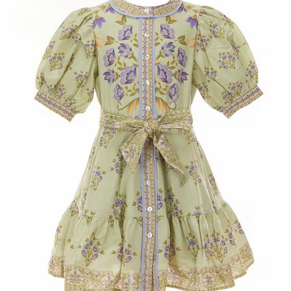 A Loves A Girls "Bubble Sleeve dress in Antique Jade" NWT